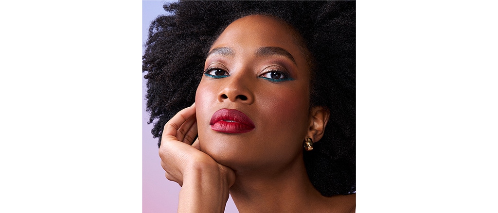 color contrast makeup glam and glowing