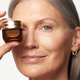 photo of woman with advanced night repair eye no sleep beauty routine