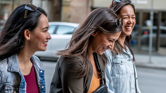 photo of group of women walking benefits