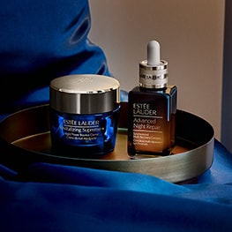 photo of estee lauder night skincare products from sleep quiz