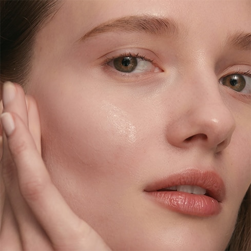 photo of woman with smooth skin makeup